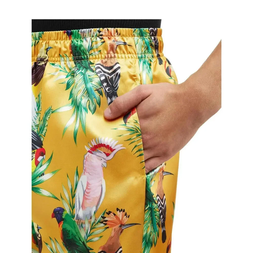 ME Bird of Paradise Pajama Lounge Jogger Pant GOLD Floral Tropical Summer Men XL